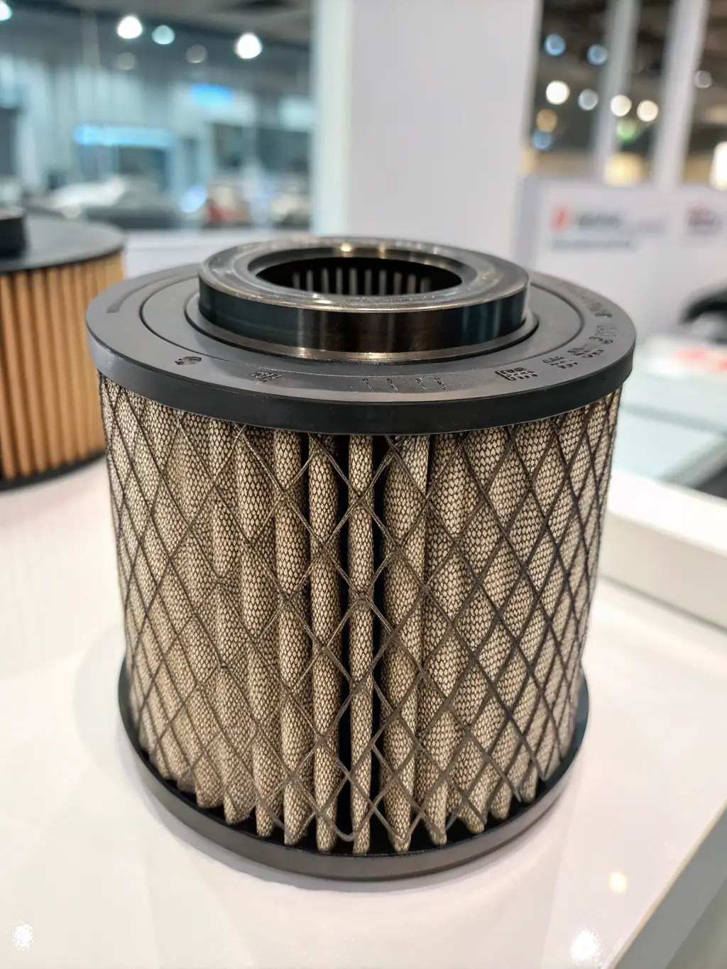 A close-up of a ductless heat pump's air filter, showcasing its ability to remove allergens and improve indoor air quality.
